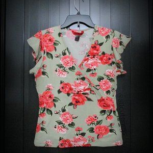 HOT KISS Floral Top Size L